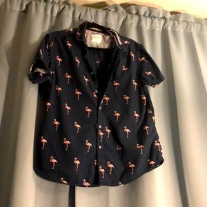 Flamingo button down shirt